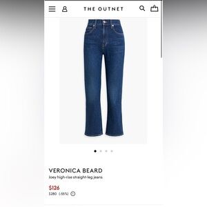 Veronica Beard Joey straight leg high rise jeans